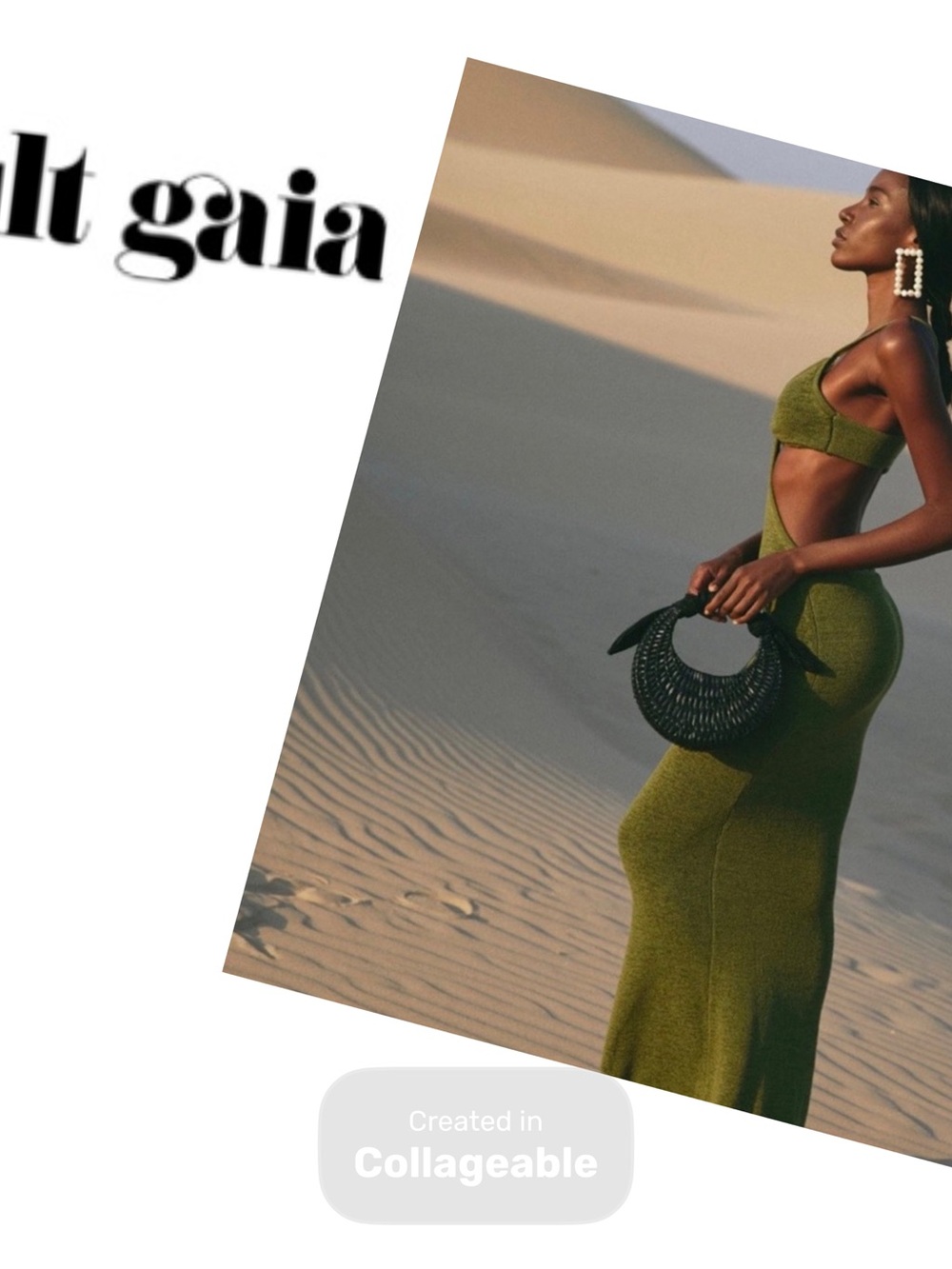 ‼️WOW‼️CULT GAIA Olive Green Backless Halter Dress NWT!